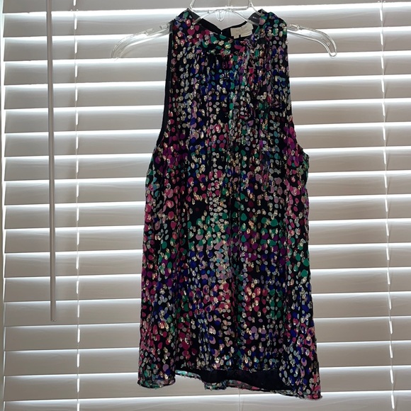 kate spade gold teal pink dotted tank size medium - Picture 3 of 12